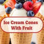 Ice Cream Cones With Fruit
