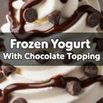 Frozen Yogurt With Chocolate Topping