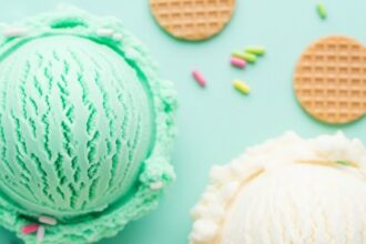 Ice Cream With Text Overlay