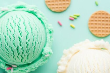 Ice Cream With Text Overlay