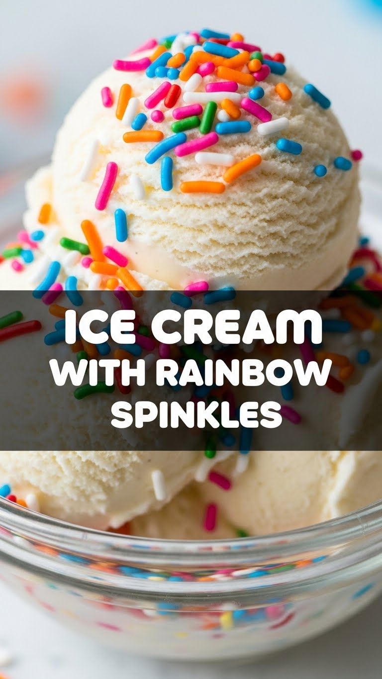 Ice Cream With Rainbow Sprinkles