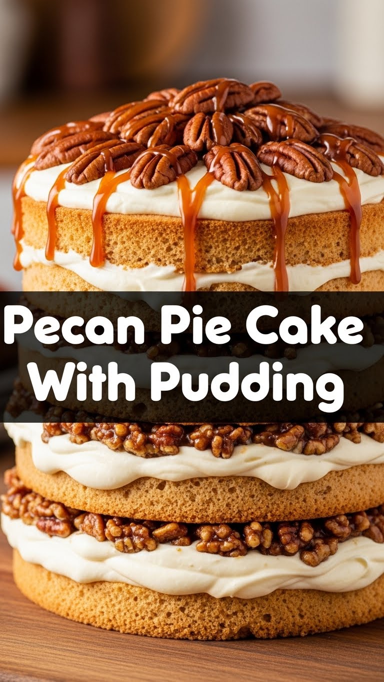 Pecan Pie Cake With Pudding