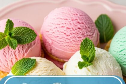 Ice Cream With Wafer And Mint