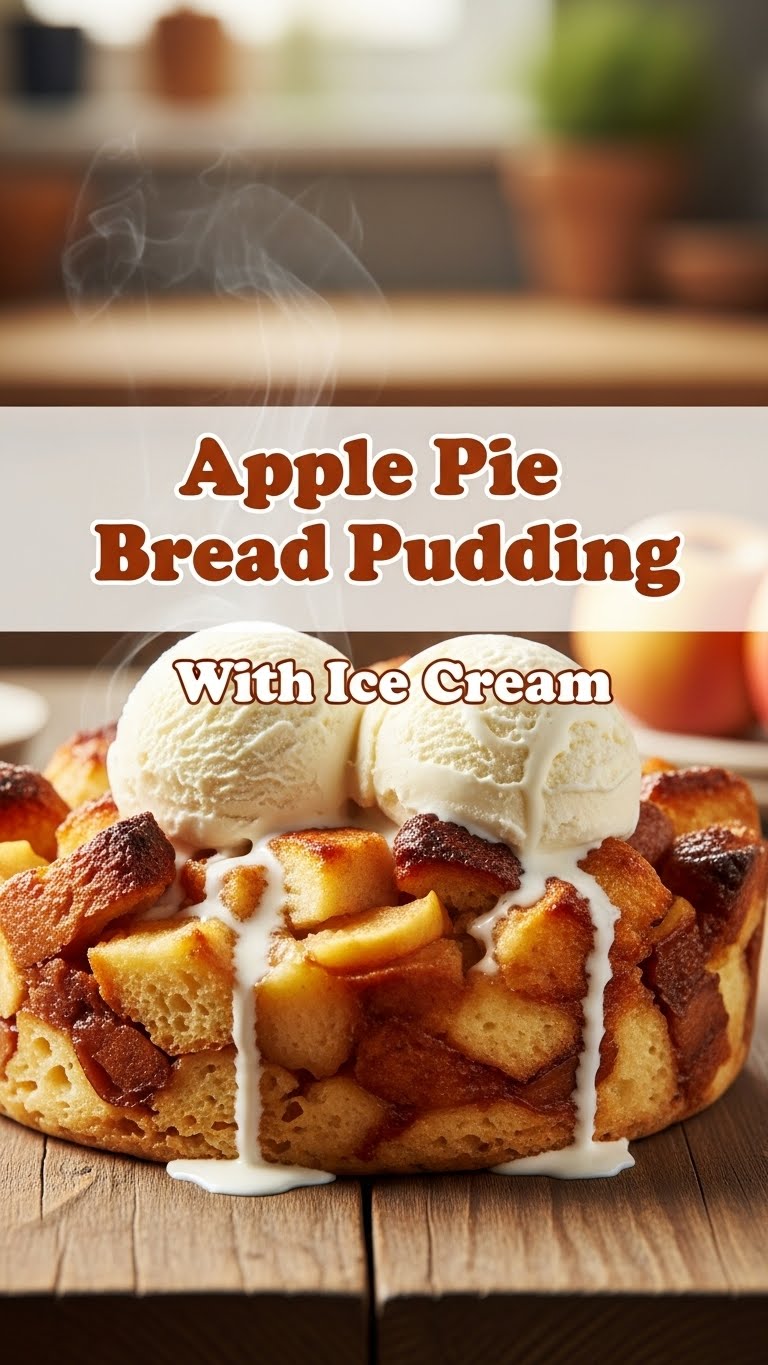 Apple Pie Bread Pudding With Ice Cream