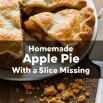 Homemade Apple Pie With Slice Missing