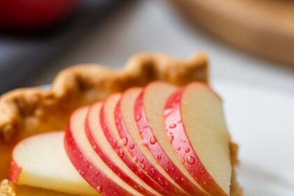Apple Pie Slice With Fresh Apple