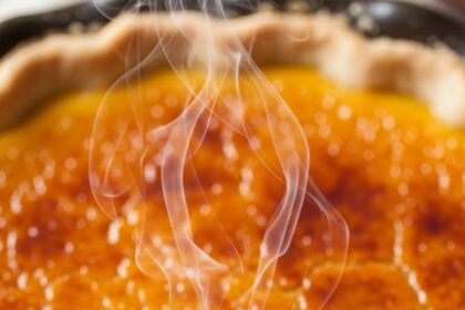 Pumpkin Pie Brulee With Bourbon Vanilla