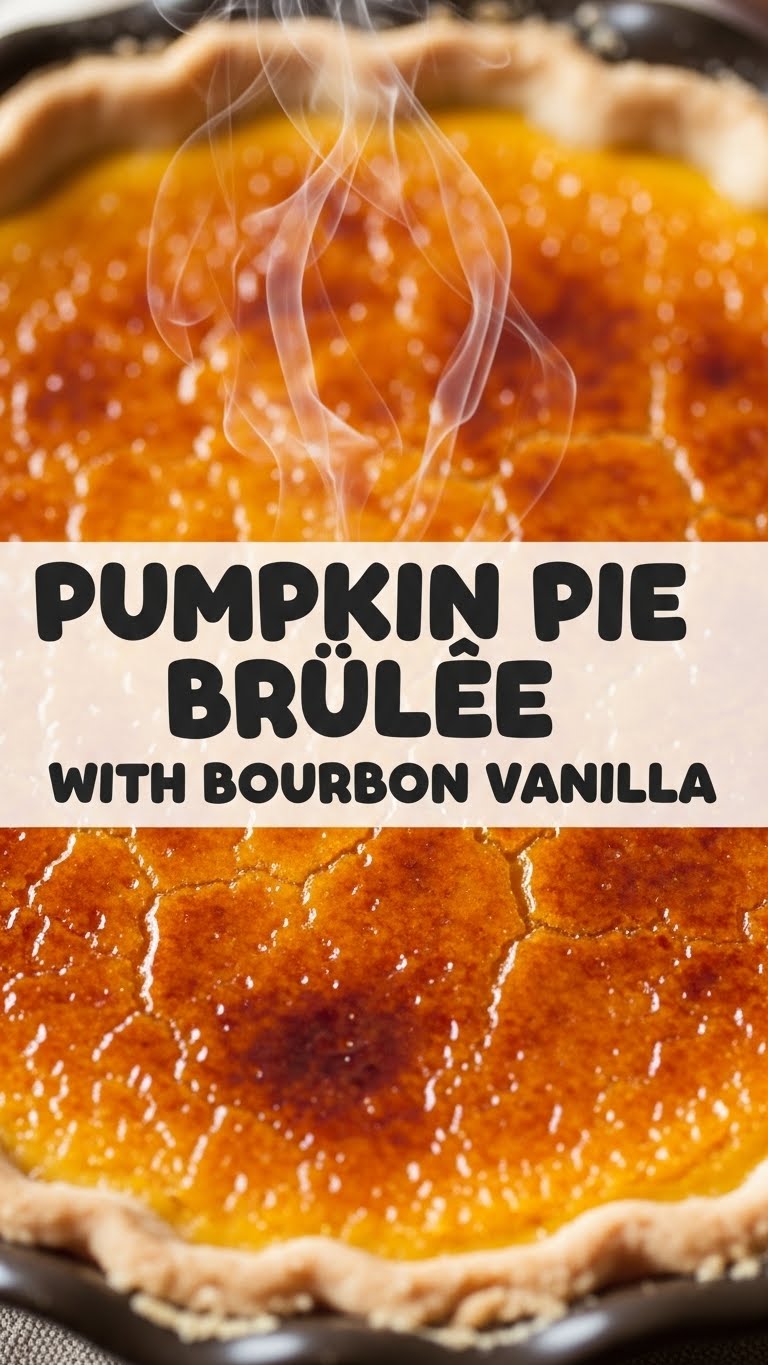 Pumpkin Pie Brulee With Bourbon Vanilla