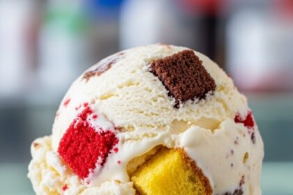 Ice Cream With Cake Pieces