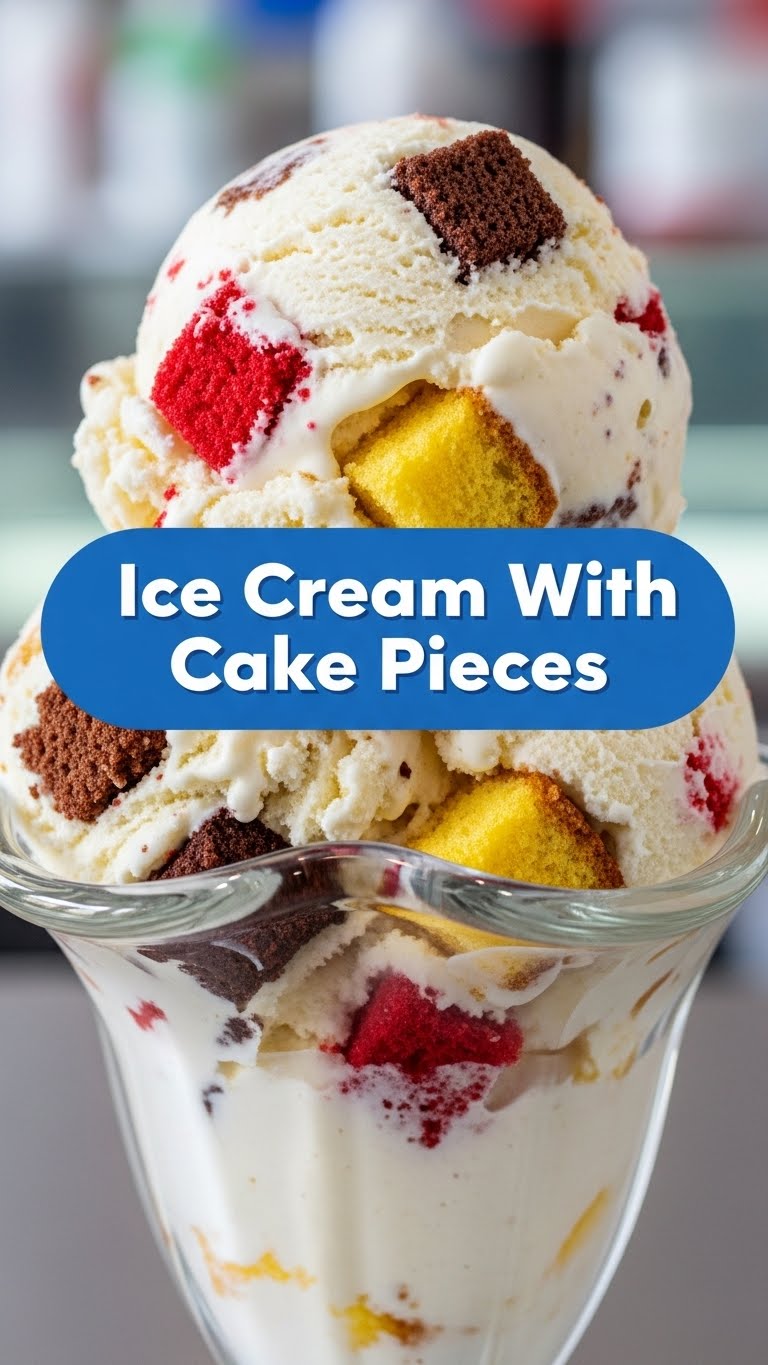 Ice Cream With Cake Pieces