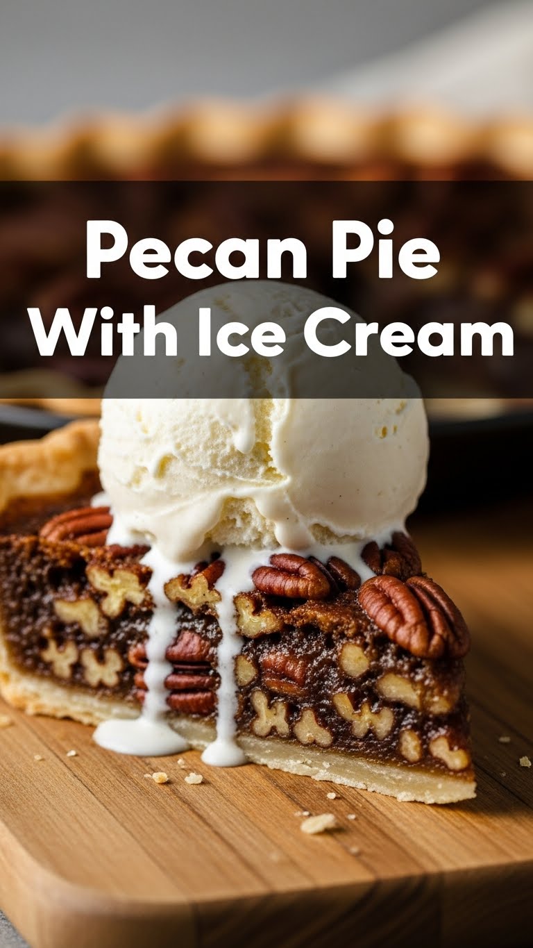Pecan Pie With Ice Cream