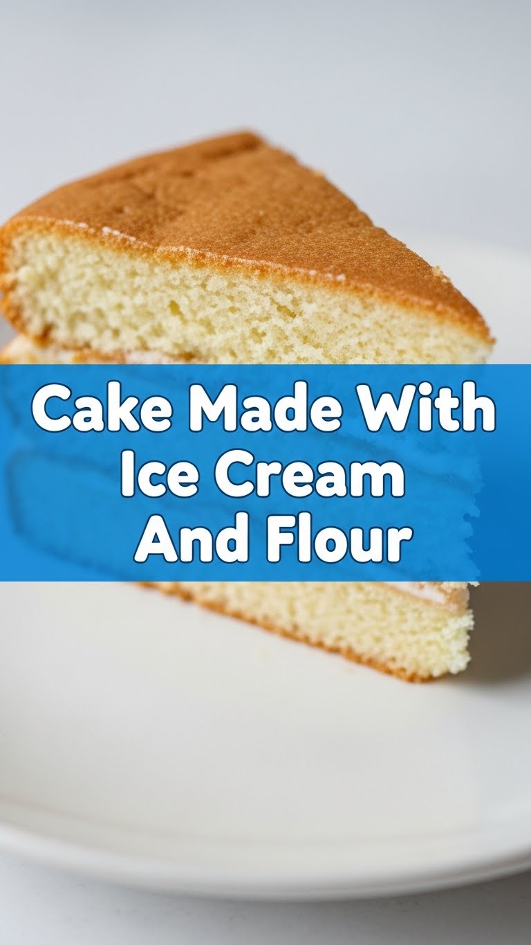 Cake Made With Ice Cream And Flour