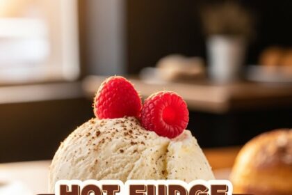 Hot Fudge Pudding Cake With Ice Cream