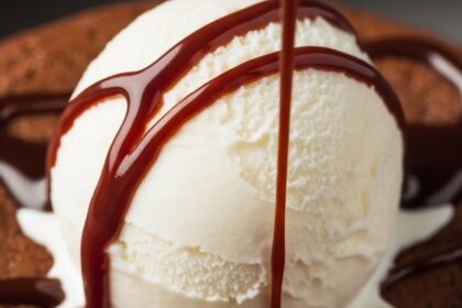 Hot Fudge Brownie With Ice Cream