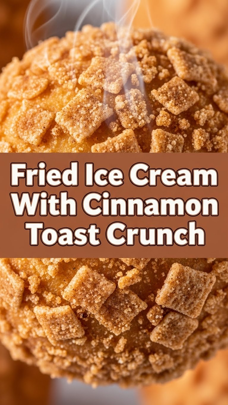 Fried Ice Cream With Cinnamon Toast Crunch