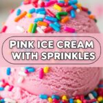 Pink Ice Cream With Sprinkles