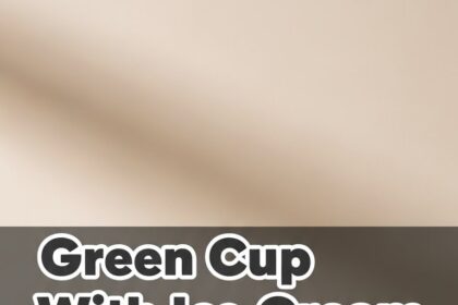 Green Cup With Ice Cream