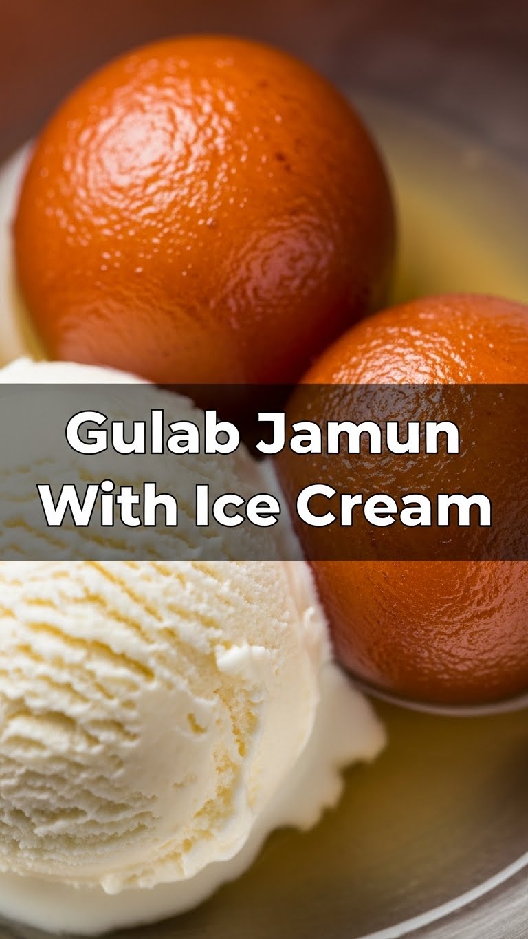 Gulab Jamun With Ice Cream