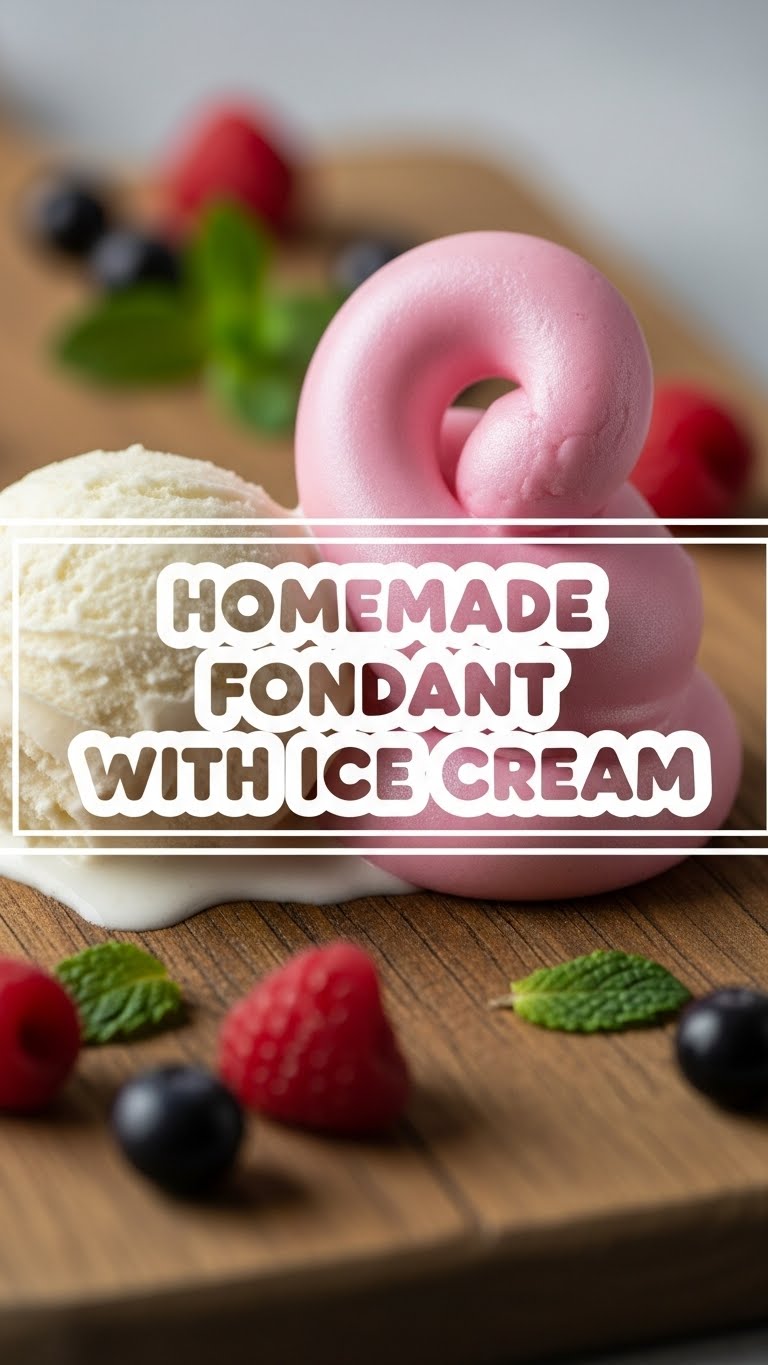 Homemade Fondant With Ice Cream