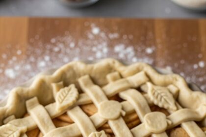 Unbaked Apple Pie With Decorative Crust
