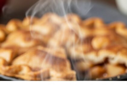 Homemade Apple Pie With Ice Cream