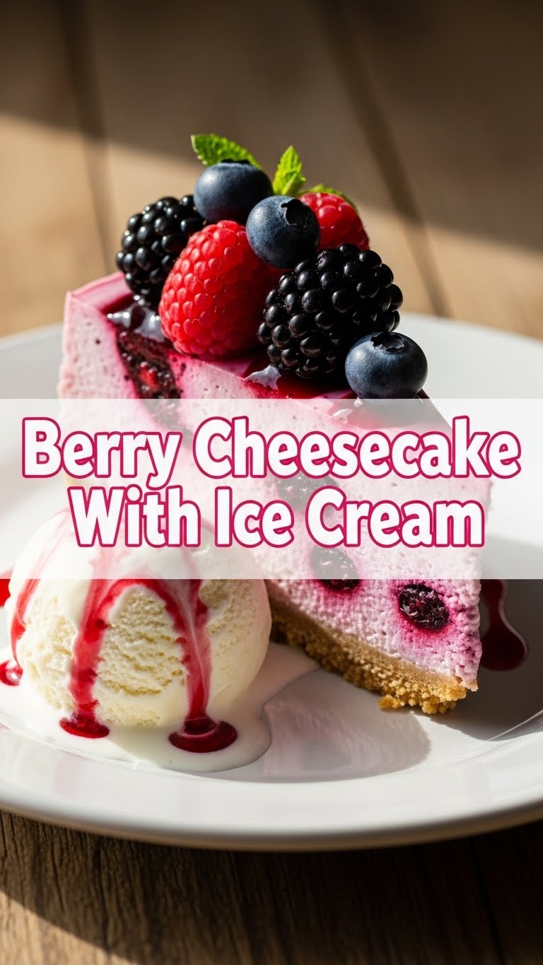 Berry Cheesecake With Ice Cream