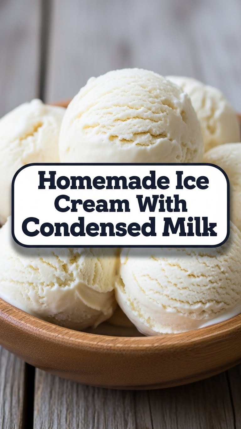 Homemade Ice Cream With Condensed Milk