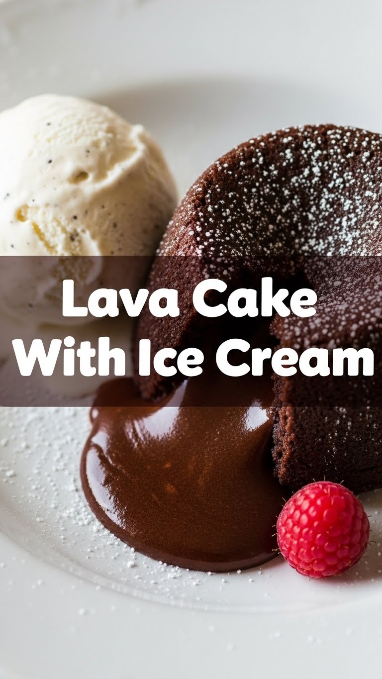 Lava Cake With Ice Cream