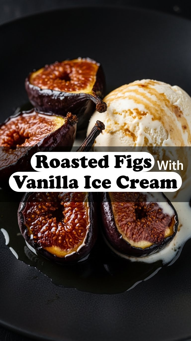 Roasted Figs With Vanilla Ice Cream