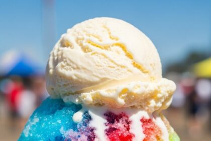 Snow Cone With Ice Cream
