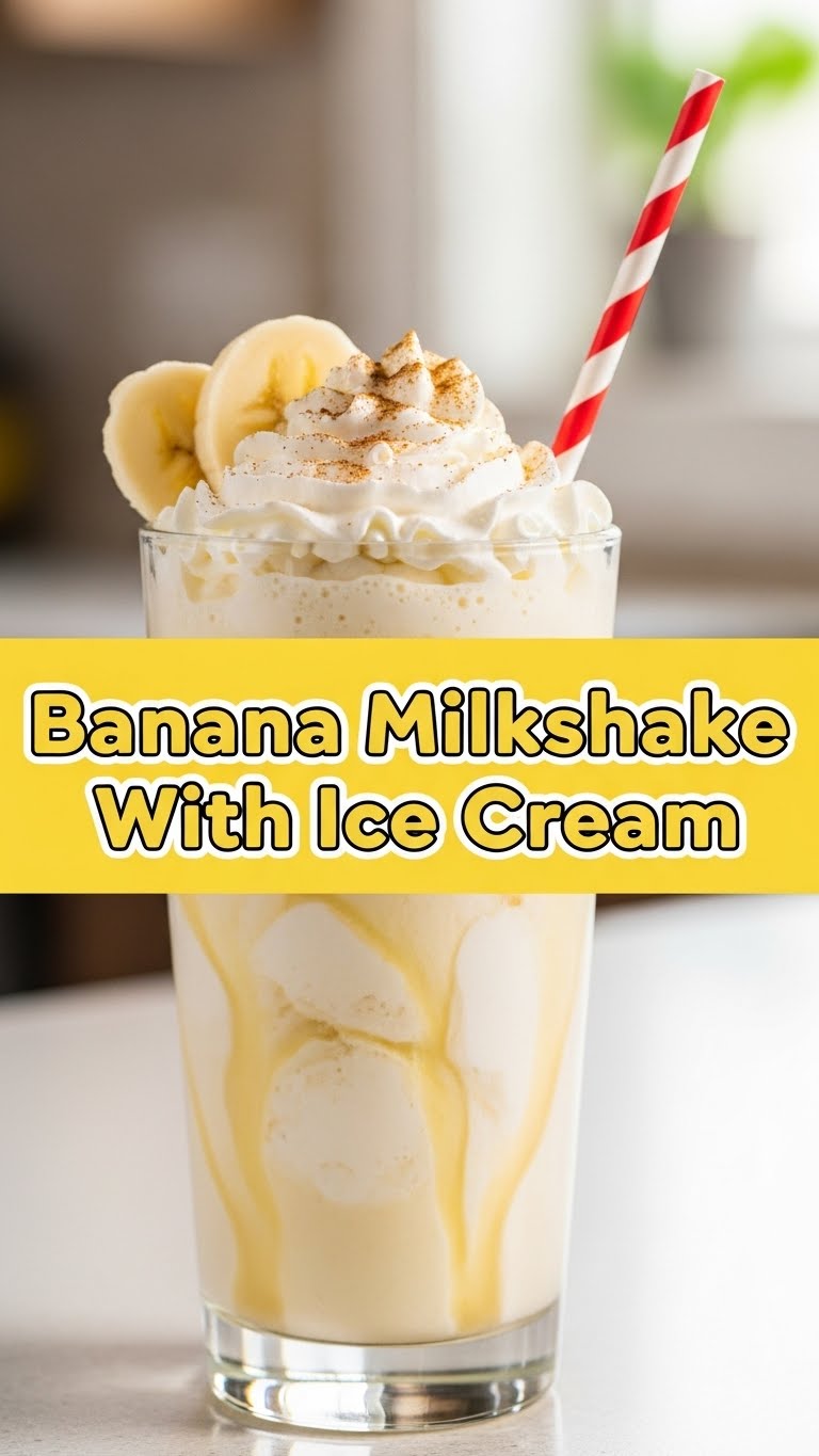 Banana Milkshake With Ice Cream