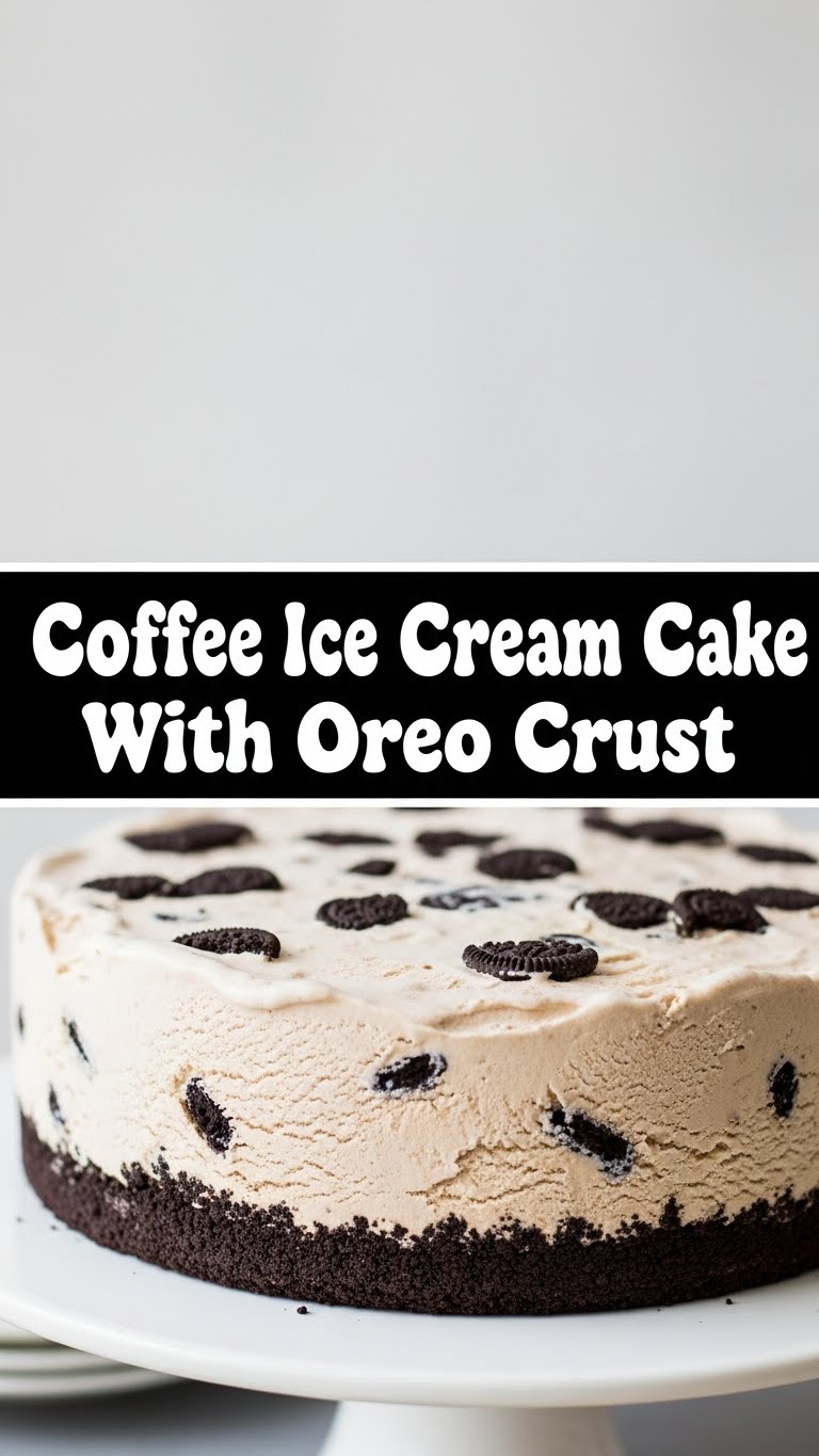 Coffee Ice Cream Cake With Oreo Crust