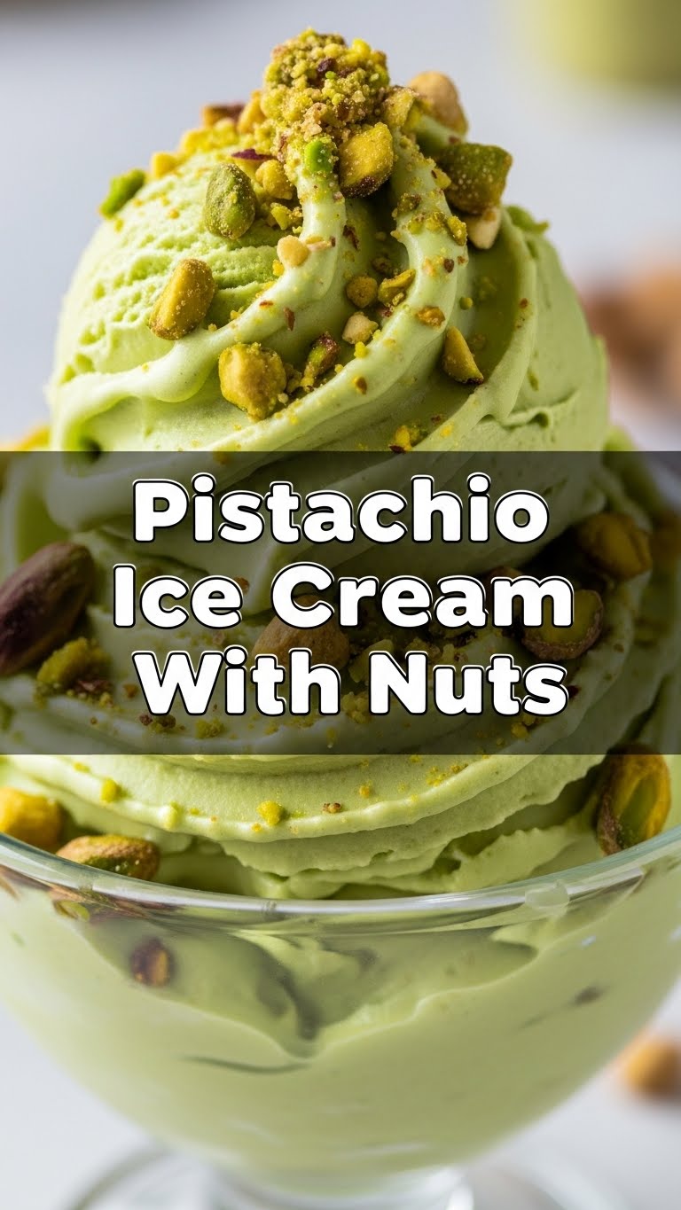 Pistachio Ice Cream With Nuts