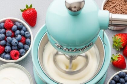Ice Cream Maker With Fresh Berries