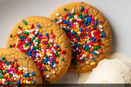 Sprinkle Cookies With Ice Cream