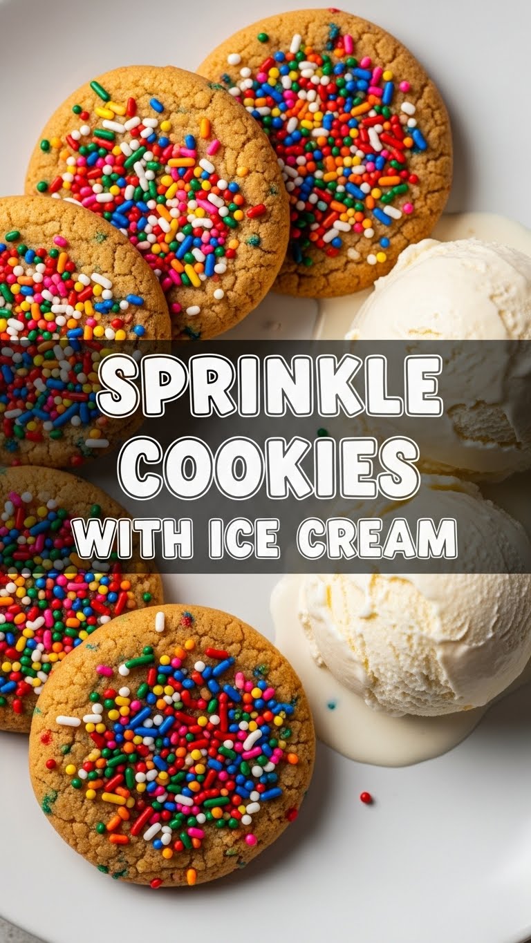 Sprinkle Cookies With Ice Cream