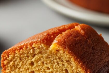 Butter Cake With Vanilla Ice Cream