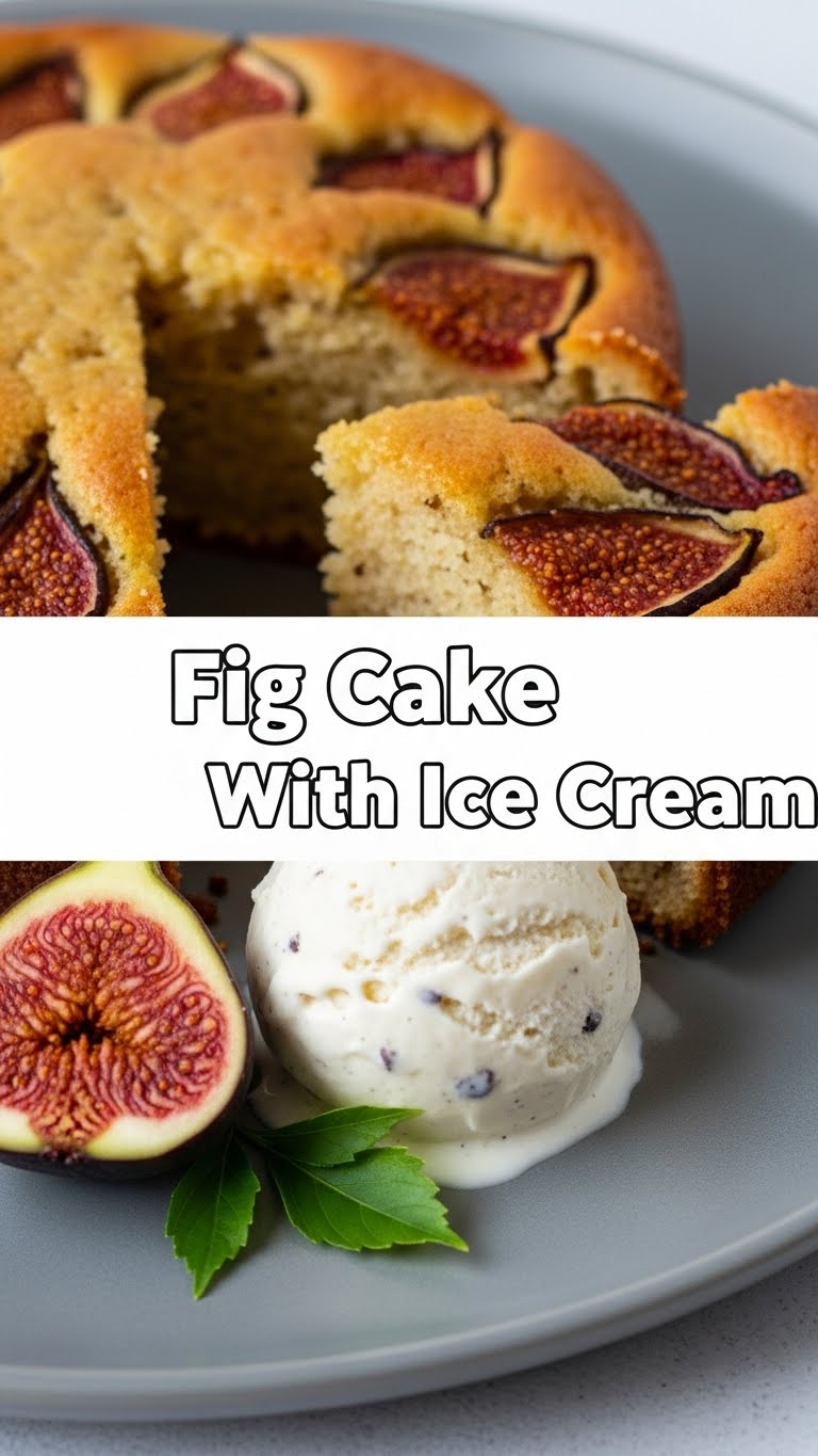 Fig Cake With Ice Cream