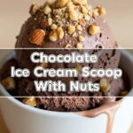 Chocolate Ice Cream Scoop With Nuts