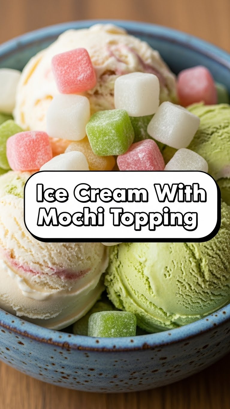 Ice Cream With Mochi Topping
