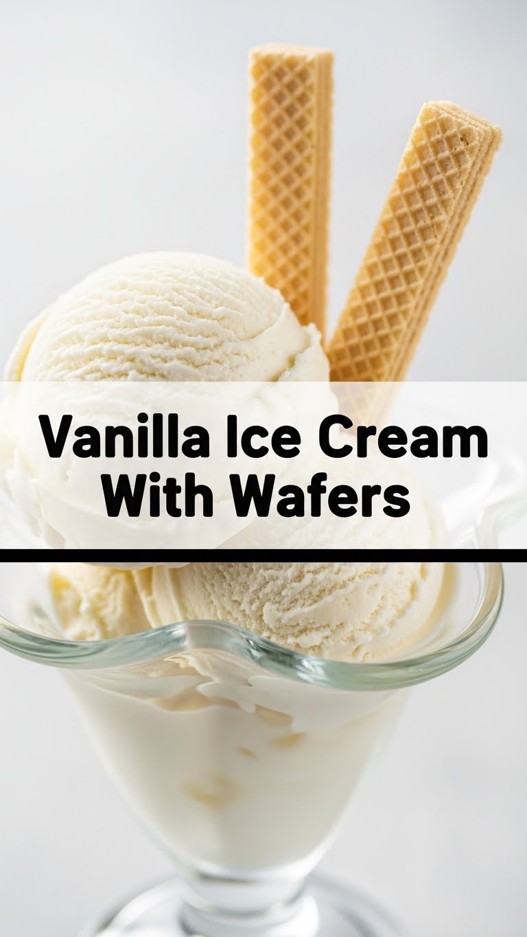 Vanilla Ice Cream With Wafers
