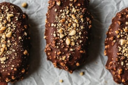 Chocolate-Covered Ice Cream With Nuts