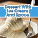 Dessert With Ice Cream And Spoon
