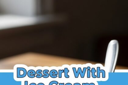 Dessert With Ice Cream And Spoon
