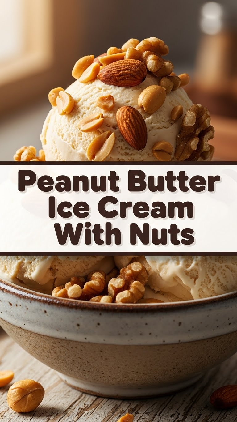 Peanut Butter Ice Cream With Nuts