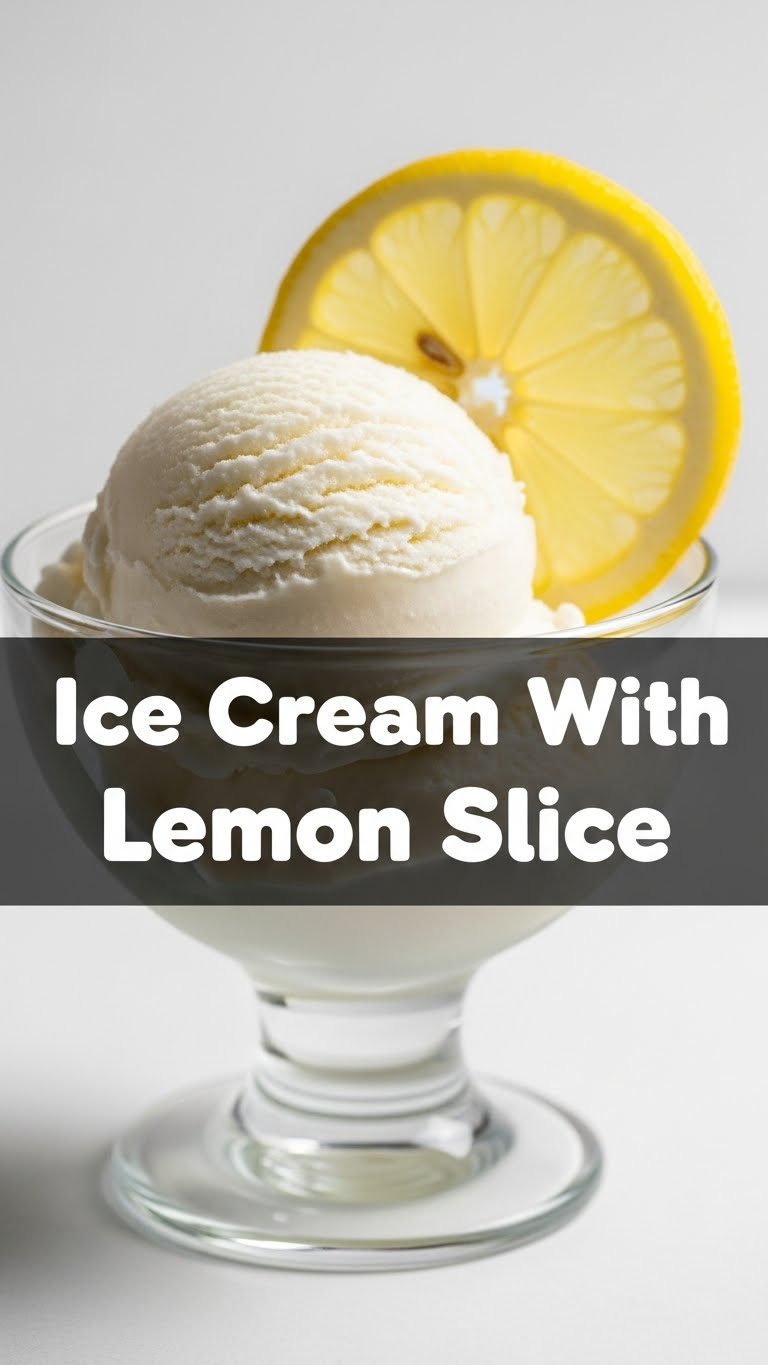 Ice Cream With Lemon Slice