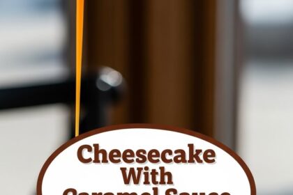 Cheesecake With Caramel Sauce And Ice Cream