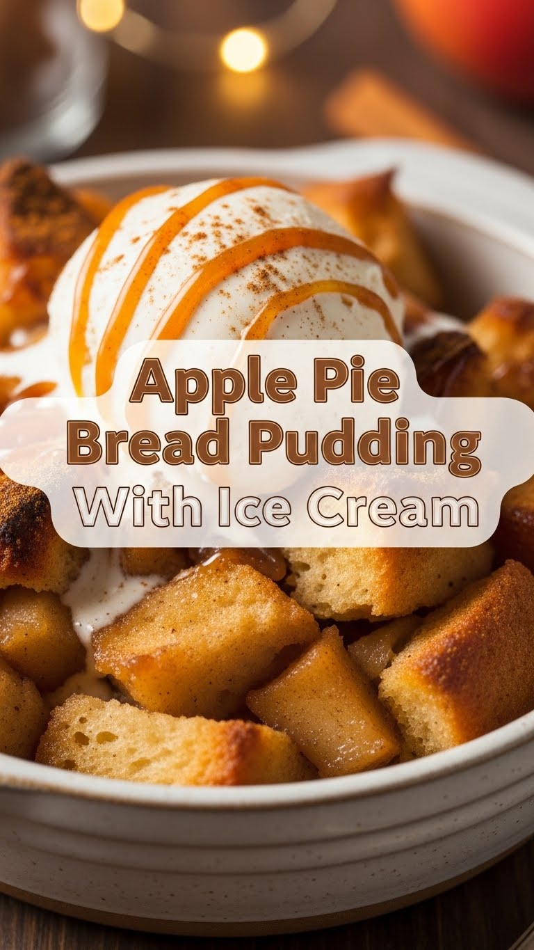 Apple Pie Bread Pudding With Ice Cream