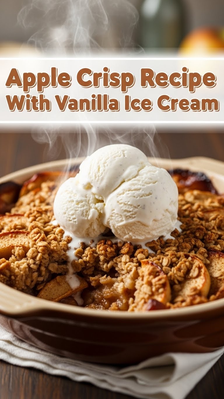 Apple Crisp Recipe With Vanilla Ice Cream
