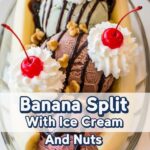 Banana Split With Ice Cream And Nuts